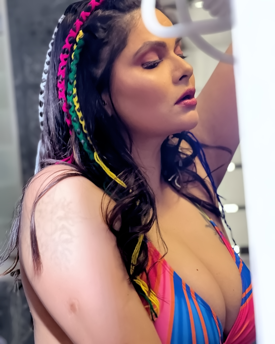 Aabha Paul Sensuous Bikini Photo Shoot Photo Gallery